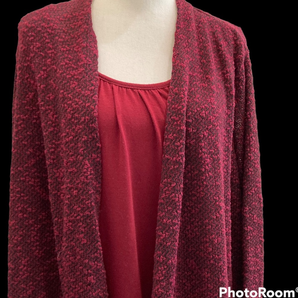White Stag 1-Piece Shirt-Sweater Set, Size 16/18 Dark Red - Picture 5 of 9